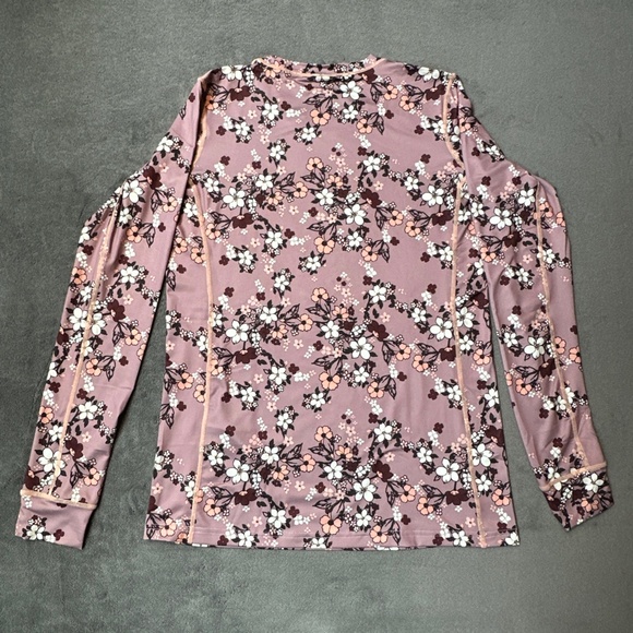 Kari Traa Base Layer Set Women's XL Extra Large Pants Top Floral Pink 622366a - Picture 6 of 15